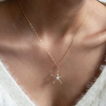 Special Edition Petite Star with Center Pearl and Vintage Diamonds