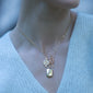 Slim "Skye" Gold Locket Necklace with Diamond