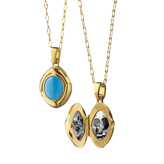 
  
    Limited Edition 18K Yellow Gold Sleeping Beauty Turquoise Locket
  
