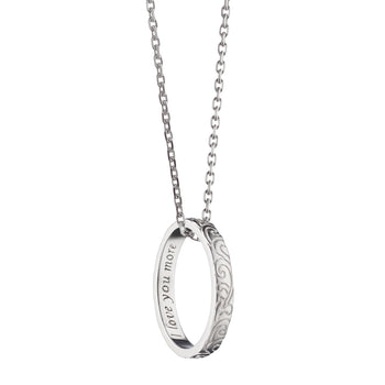 "I Love You More" Engraved Poesy Ring Necklace