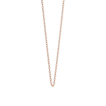 18K Rose Gold Oval Link Chain, 30"